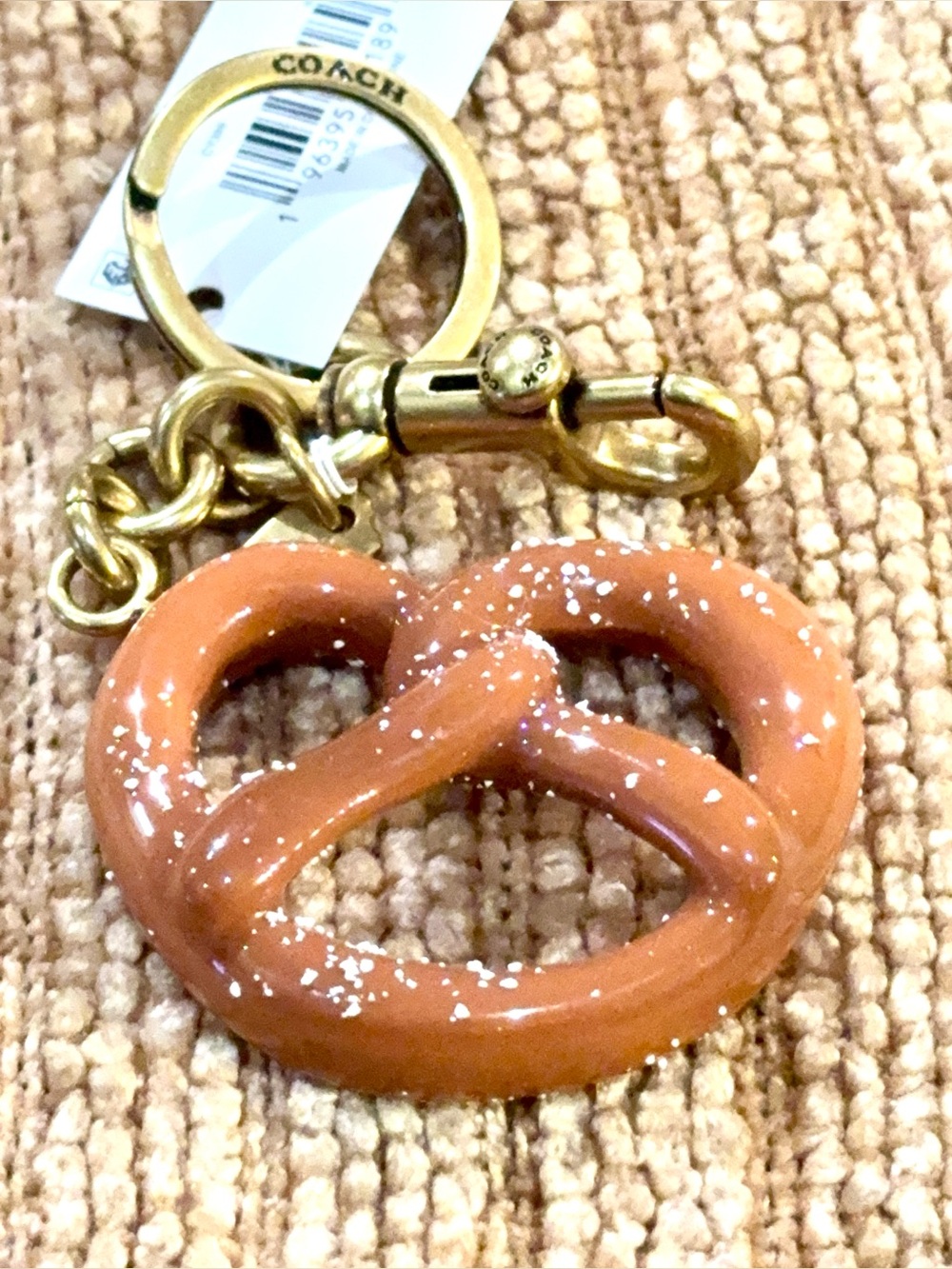 Coach Small Pretzel Bag Charm  #CY398